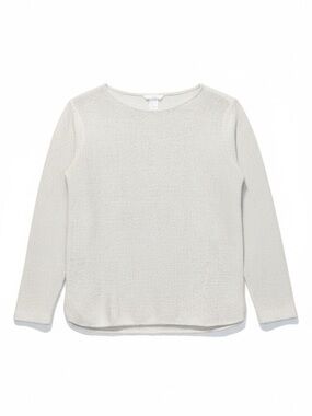 H&M White Textured Knit Sweater – Size Small